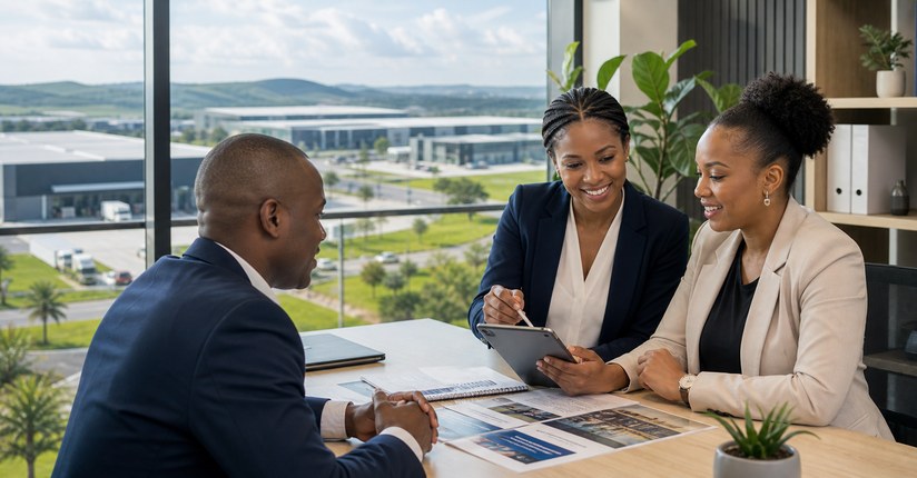 One Stop Shop support team assisting an investor with business services